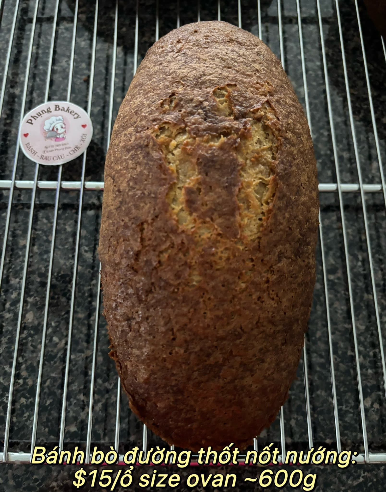 Bánh bò đường thốt nốt nướng